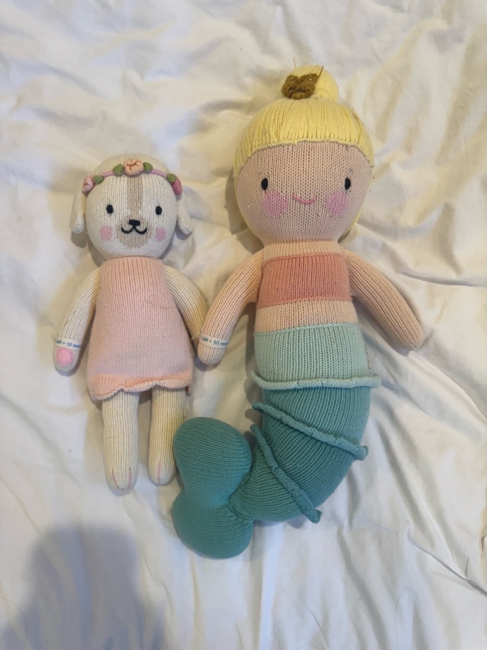 Cuddle + Kind Knit Dolls Bunny & Mermaid Plush Toy Set